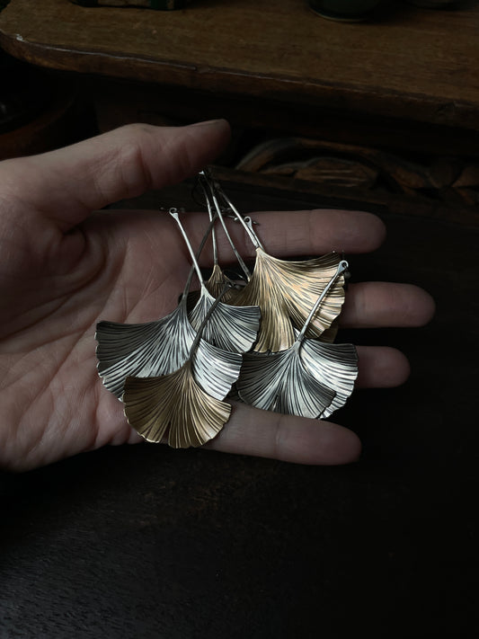 Ginkgo Leaf Earrings